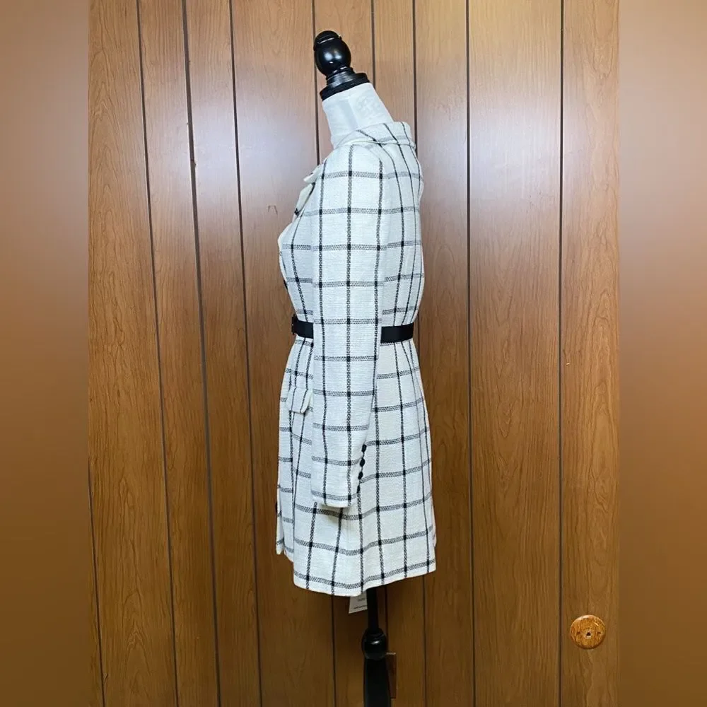 Self-Portrait Checkered Belted Minidress size 6